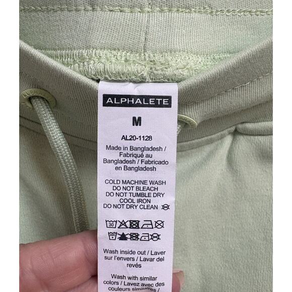 Alphalete Essential Core Joggers Women’s Medium Green Sweatpants Pockets - Picture 4 of 5